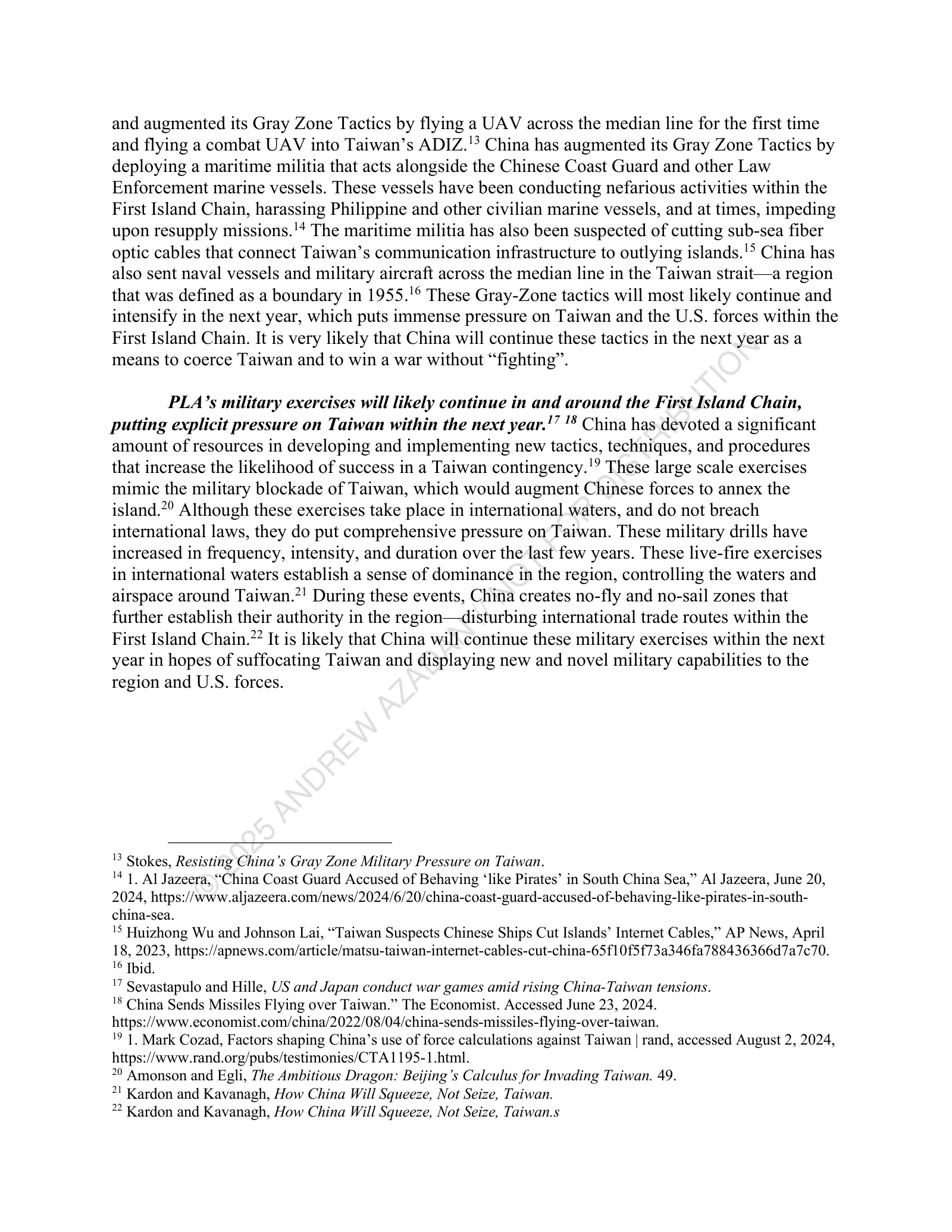 Page 2 of 6, China's Economic, Social, and Military Calculus for Annexing Taiwan by 2030