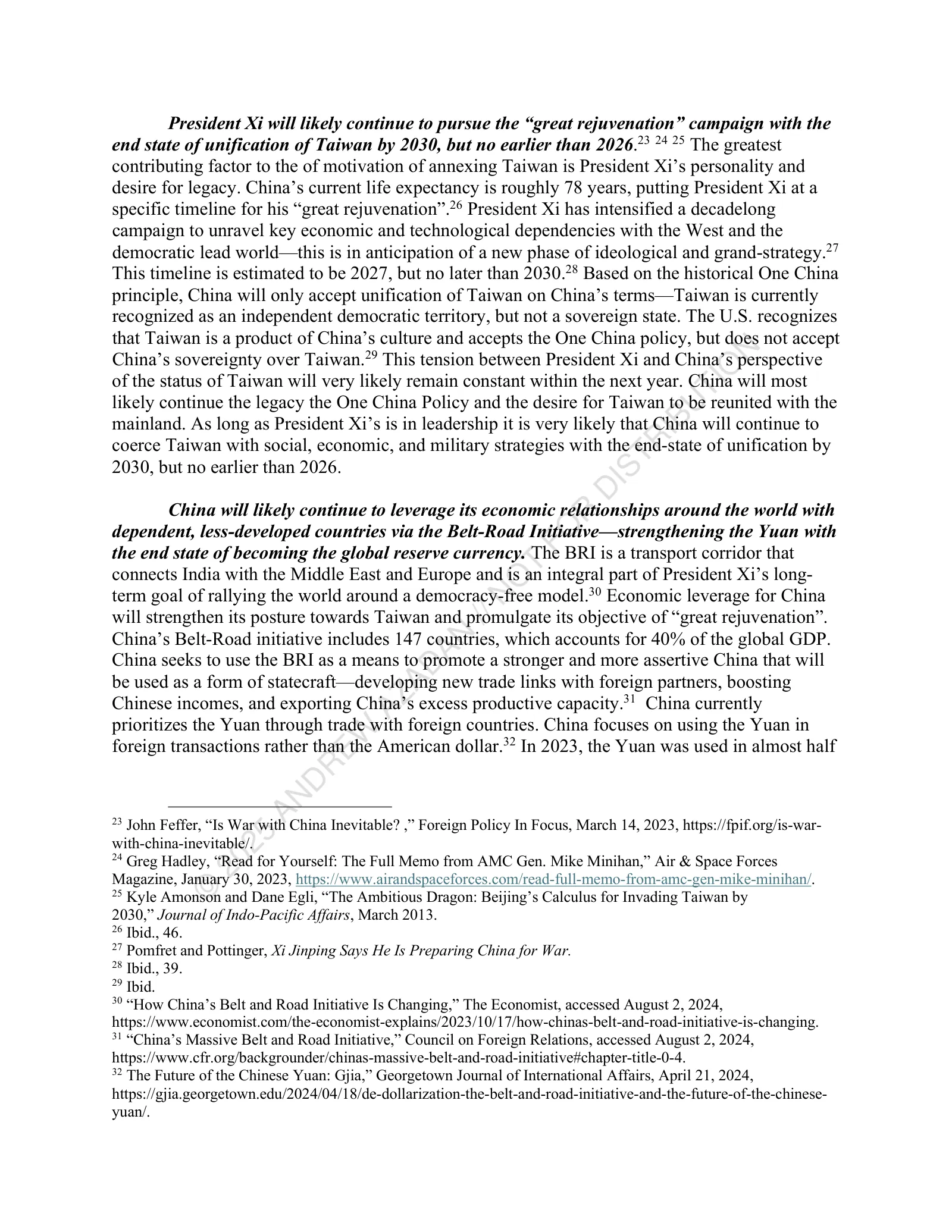 Page 3 of 6, China's Economic, Social, and Military Calculus for Annexing Taiwan by 2030