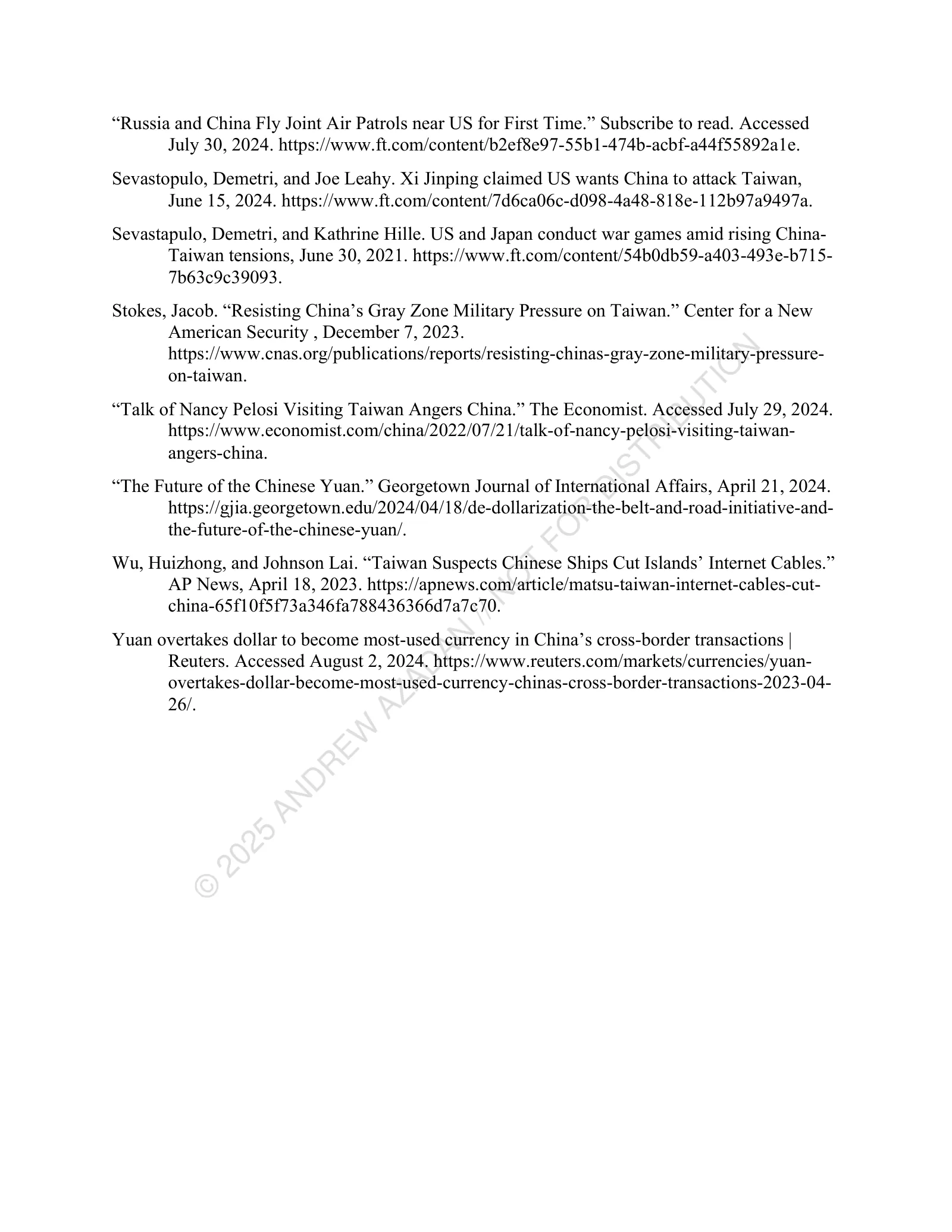 Page 6 of 6, China's Economic, Social, and Military Calculus for Annexing Taiwan by 2030
