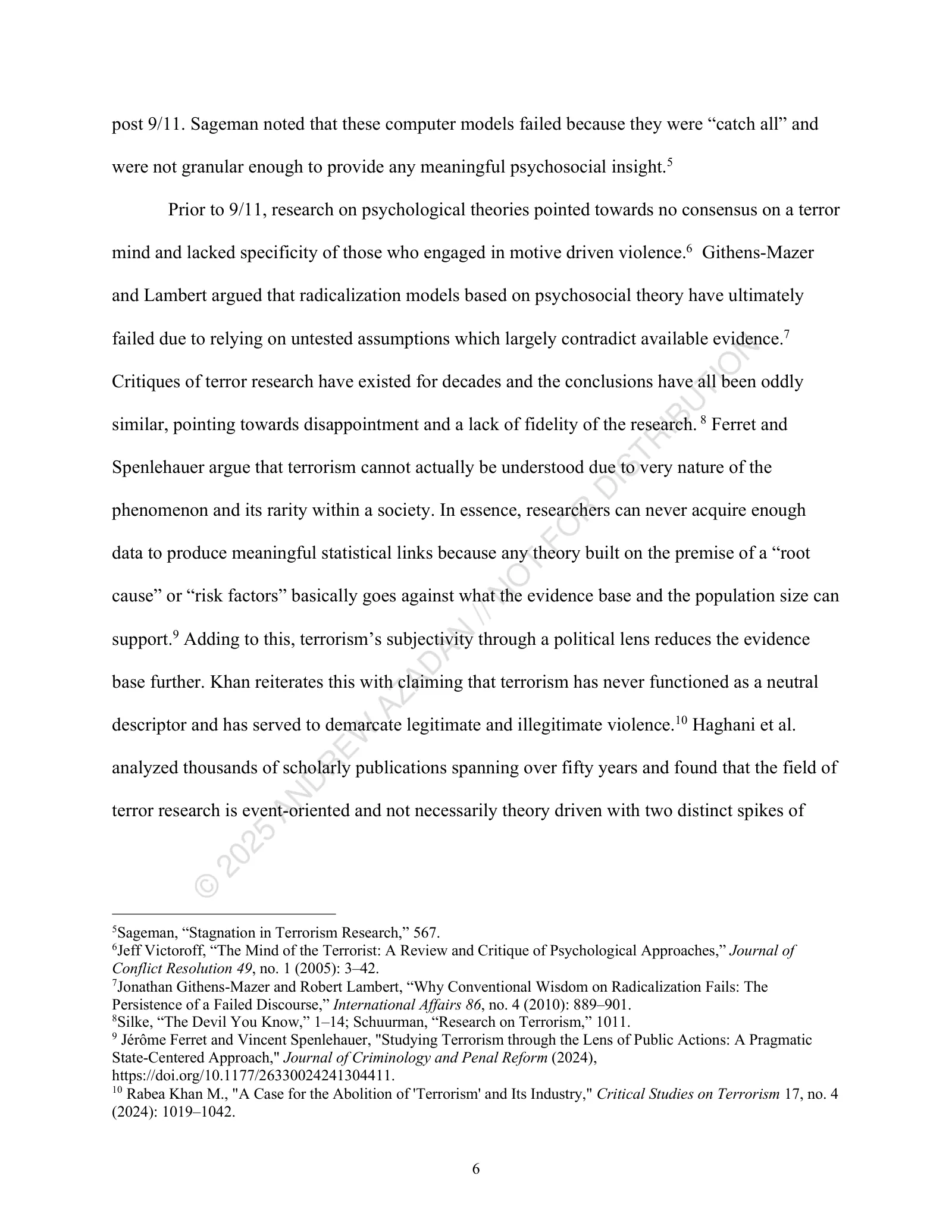 Page 6 of 25, The Terror Research Dilemma