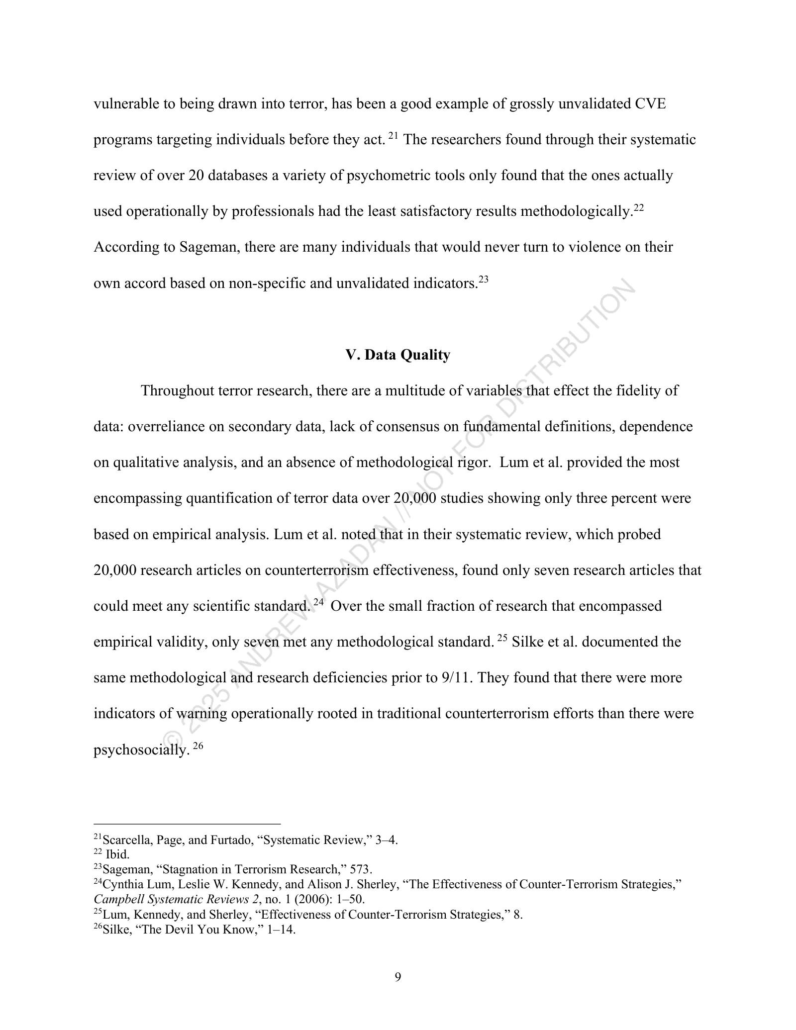 Page 9 of 25, The Terror Research Dilemma