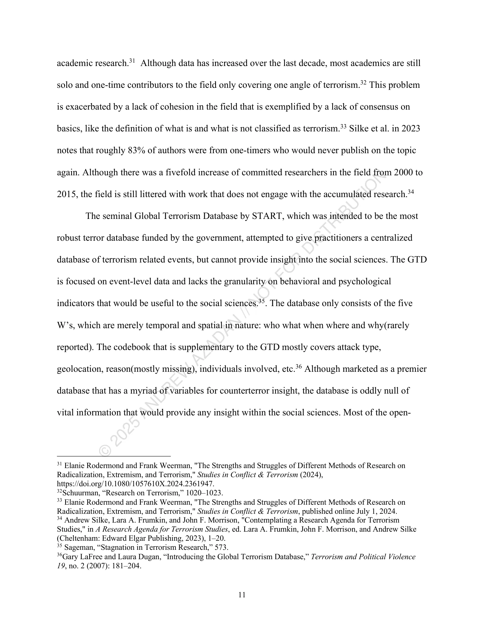 Page 11 of 25, The Terror Research Dilemma