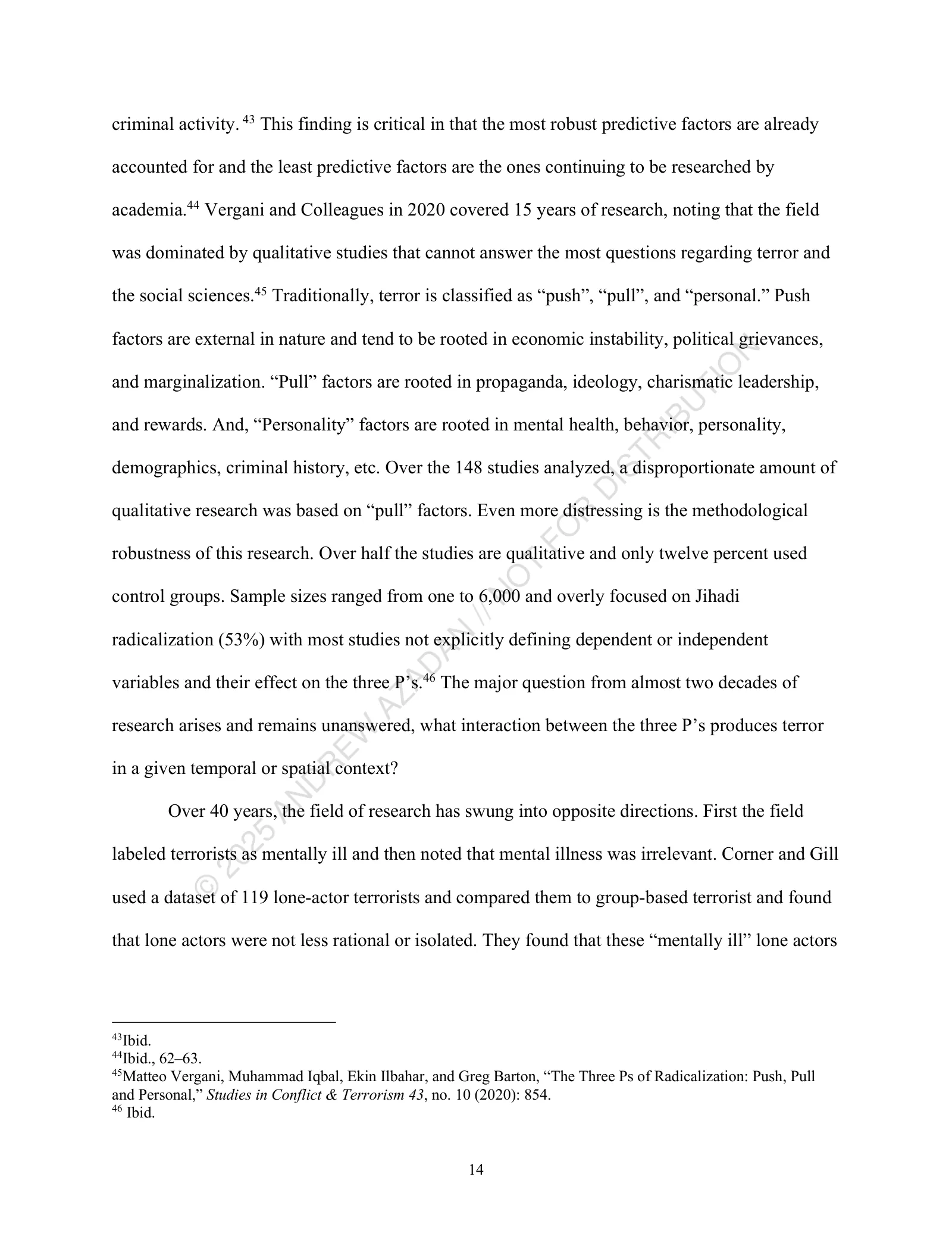 Page 14 of 25, The Terror Research Dilemma