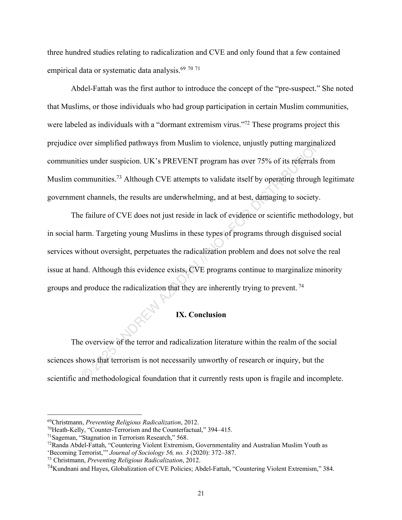 Page 21 of 25, The Terror Research Dilemma