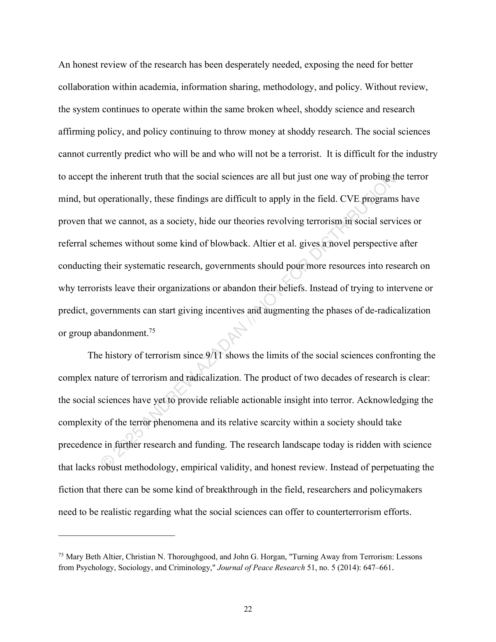Page 22 of 25, The Terror Research Dilemma