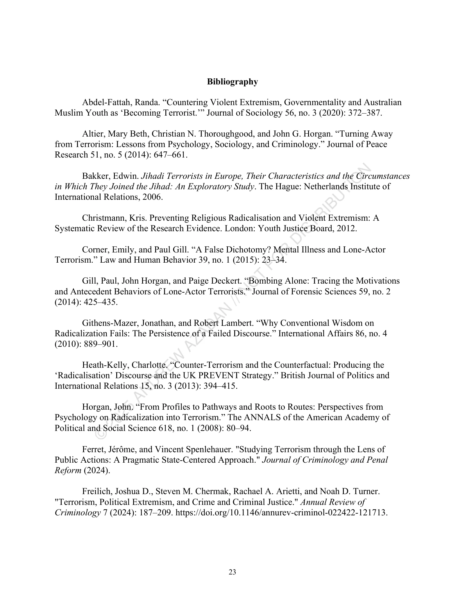 Page 23 of 25, The Terror Research Dilemma