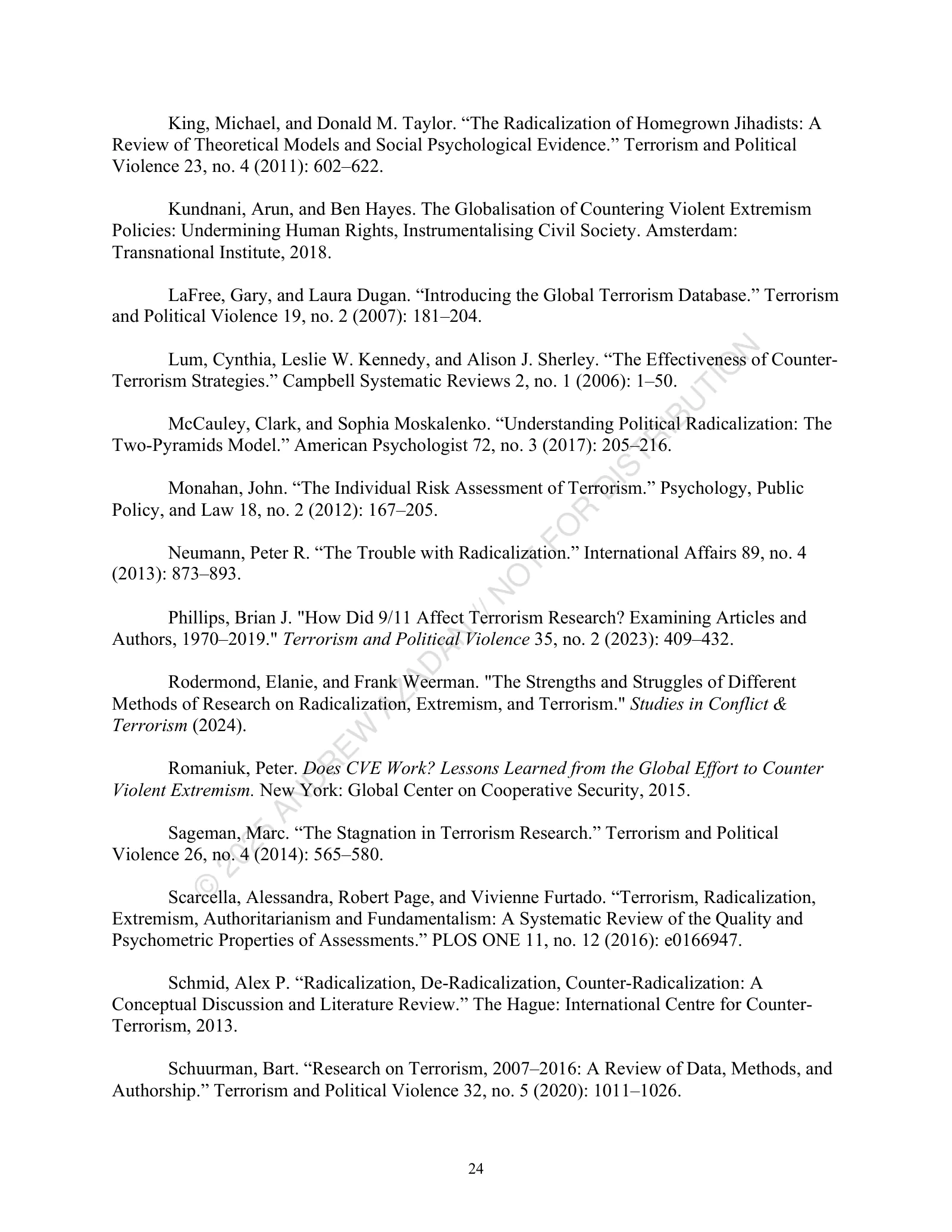 Page 24 of 25, The Terror Research Dilemma